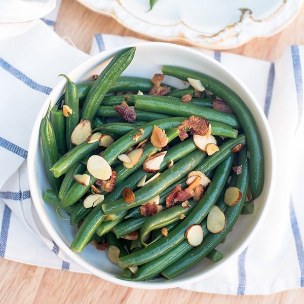 Green Beans with Almonds and Bacon - From Valerie's Kitchen