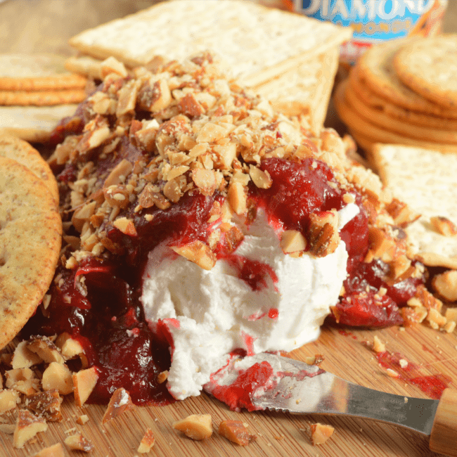 Cranberry Almond Goat Cheese Dip