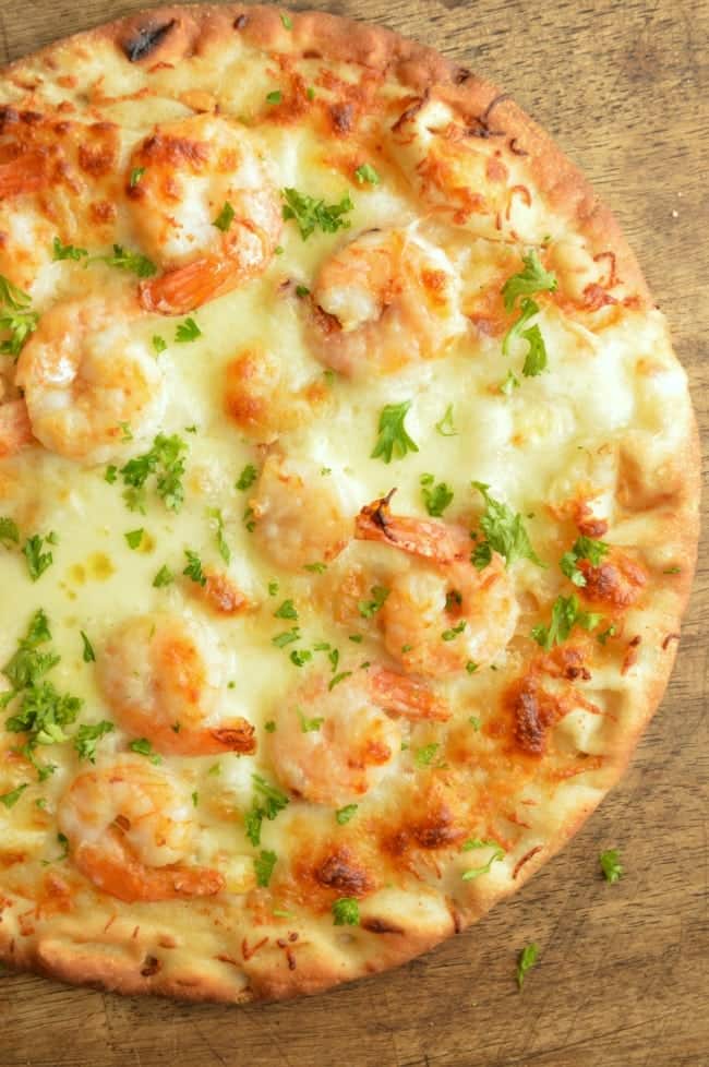 Quick and Easy Shrimp Scampi Flatbread