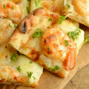 Garlic Shrimp Flatbread Recipe
