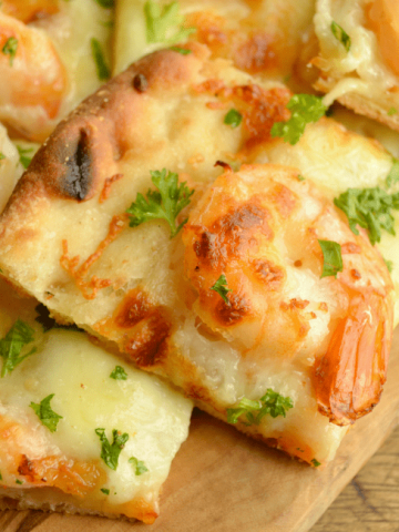 Garlic Shrimp Flatbread Recipe