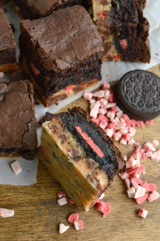 Peppermint Oreo Brownies