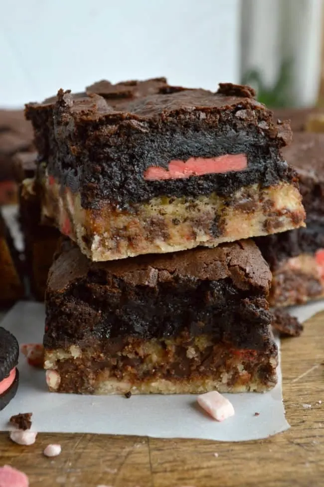 Slutty Peppermint Oreo Brownies Recipe