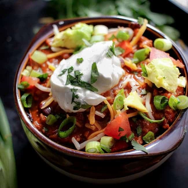 Heart Healthy Turkey Chili via The Chunky Chef