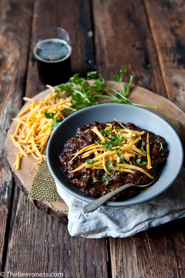 Short Rib Black Bean Beer Chili via The Beeroness