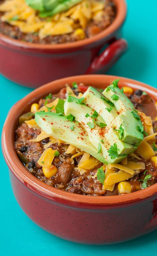 Healthy Vegetarian Chili via Peas and Crayons