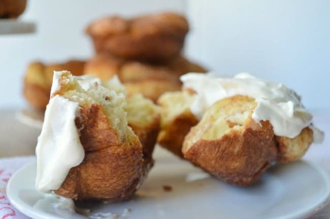 Cinnamon Roll Donuts with Cream Cheese Frosting