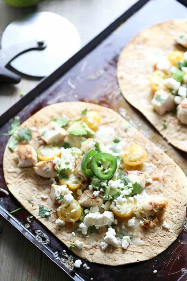 Tequila Lime Chicken Pizza via Lemons for Lulu