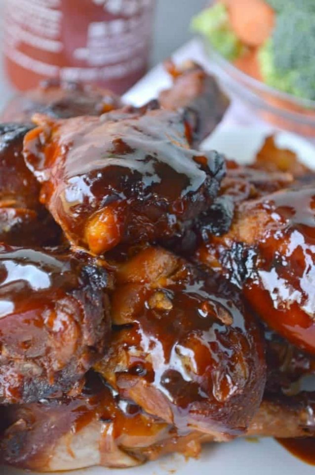Slow Cooker Honey Sriracha Drumsticks Sugar Dish Me