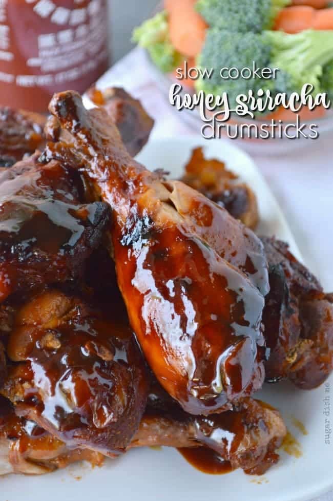 slow cooker honey sriracha drumsticks