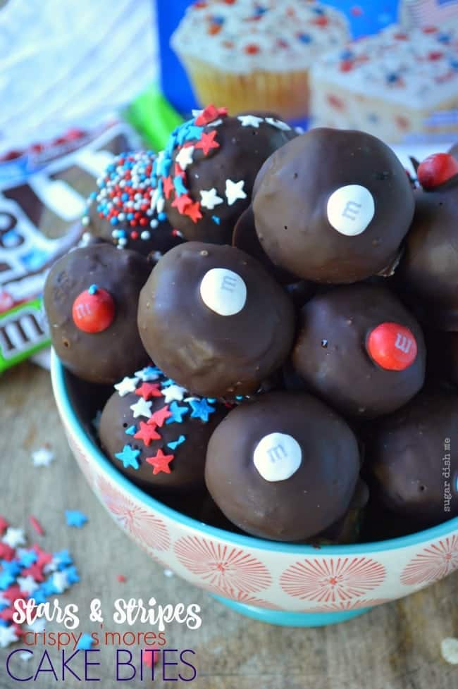 Stars and Stripes Cake Bites Recipe