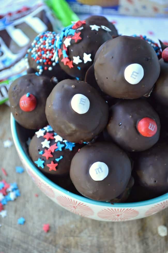 Chocolate Covered Cake Bites