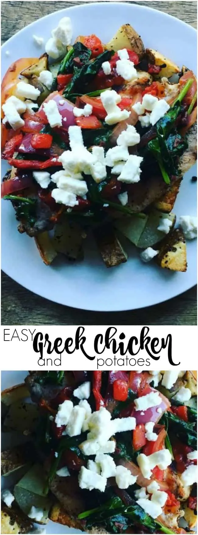 This Easy Greek Chicken and Potatoes Recipe is reeady in just 30 minutes! Simple, healthy, and loaded with flavor. 