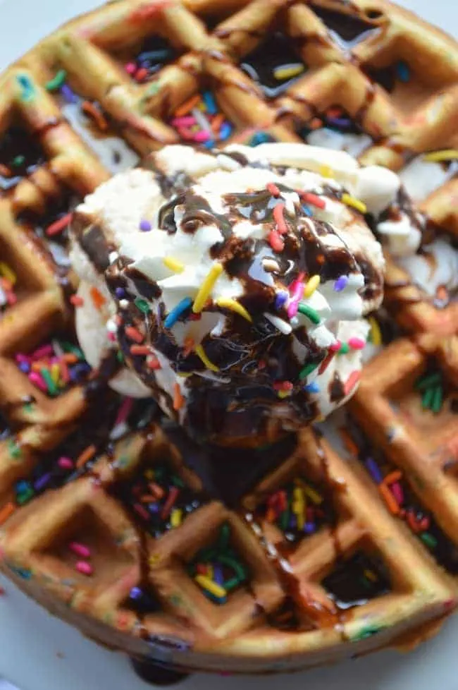 Funfetti Waffle Sundaes