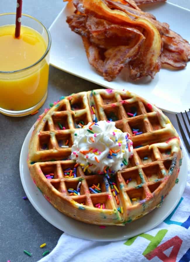 Funfetti Waffle Breakfast