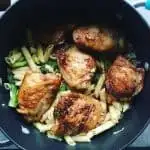 Permalink to: One Pot Garlic Chicken Thighs with Broccoli - Fast Food Friday One Pot Garlic Chicken Thighs with Broccoli and Penne