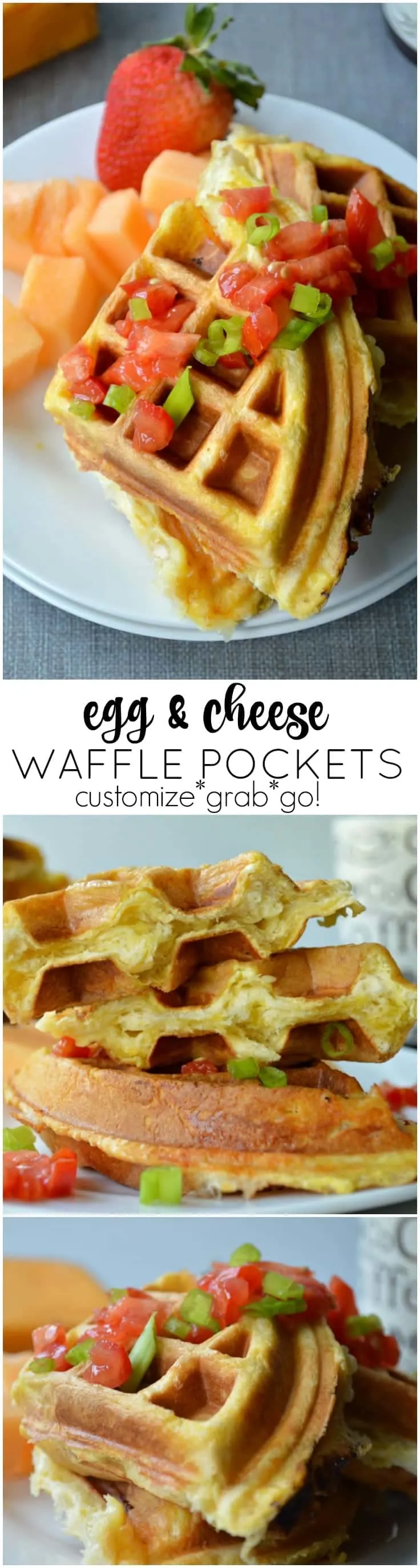 These Egg and Cheese Waffle Pockets are the easiest breakfast on the go! Made with refrigerated biscuit dough, it's simple to change the flavor to suit you!