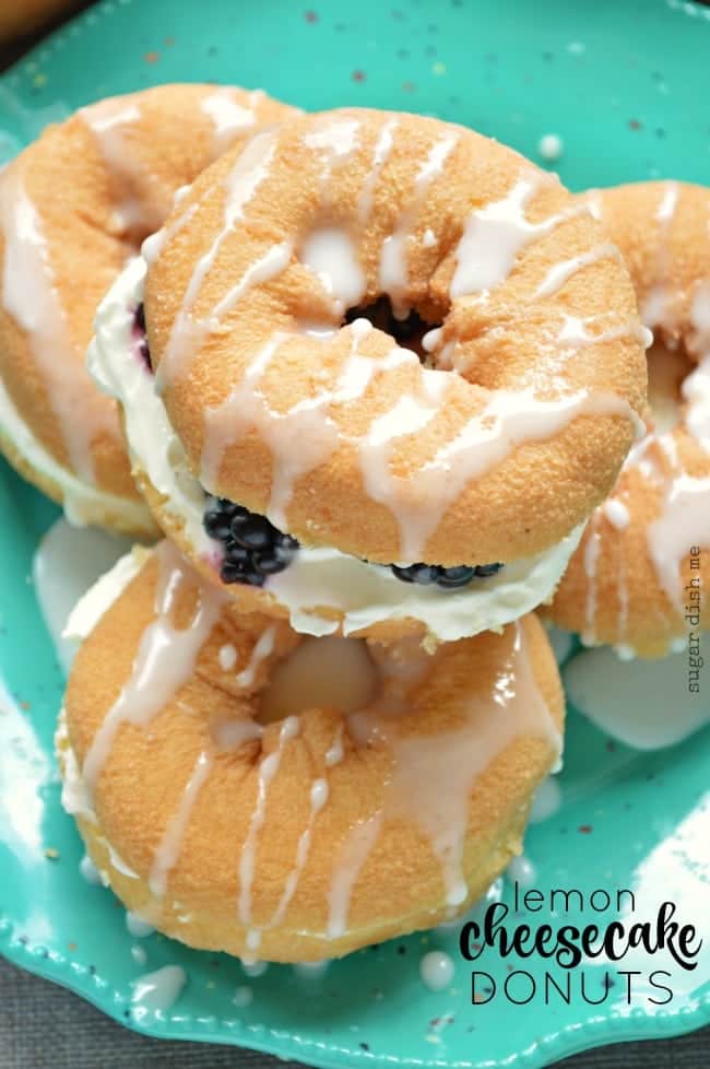 Lemon Cheesecake Donut Sandwiches