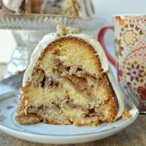 Apple Chai Cake with Maple Cream Cheese Drizzle