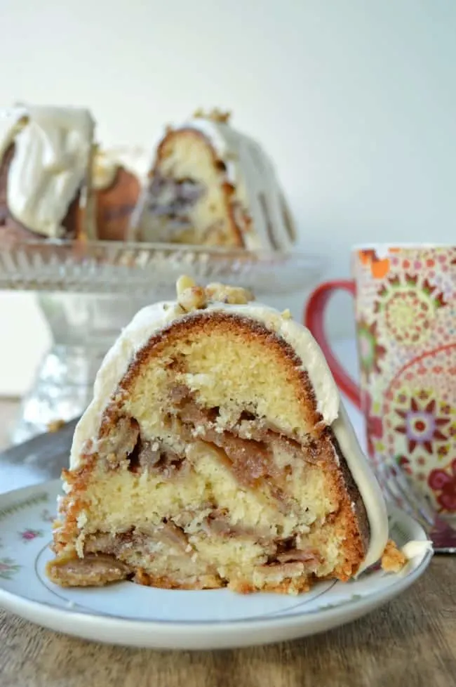 Apple Cake with maple Cream cheese