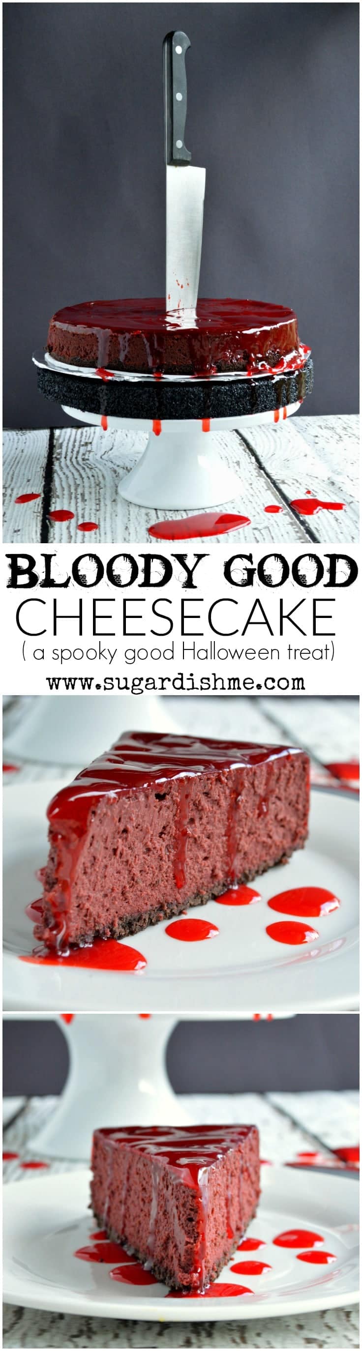 This Bloody Good Cheesecake Recipe is the spookiest Halloween treat that is sure to be the scary centerpiece of your party!