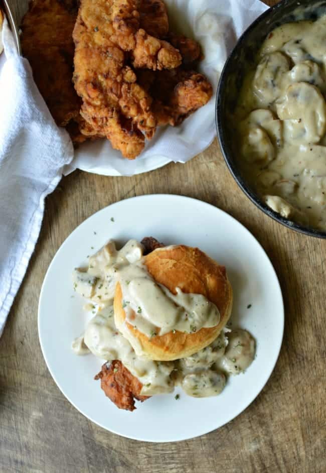 Easy Fried Chicken and Biscuits