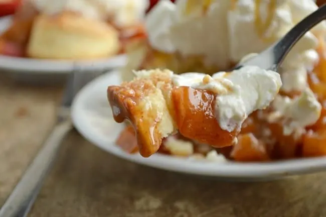 Bourbon Caramel Apple Shortcakes