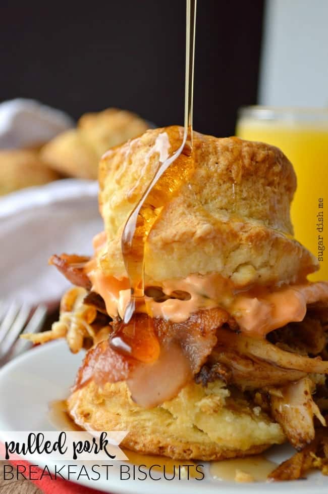 Pulled Pork Breakfast Biscuits