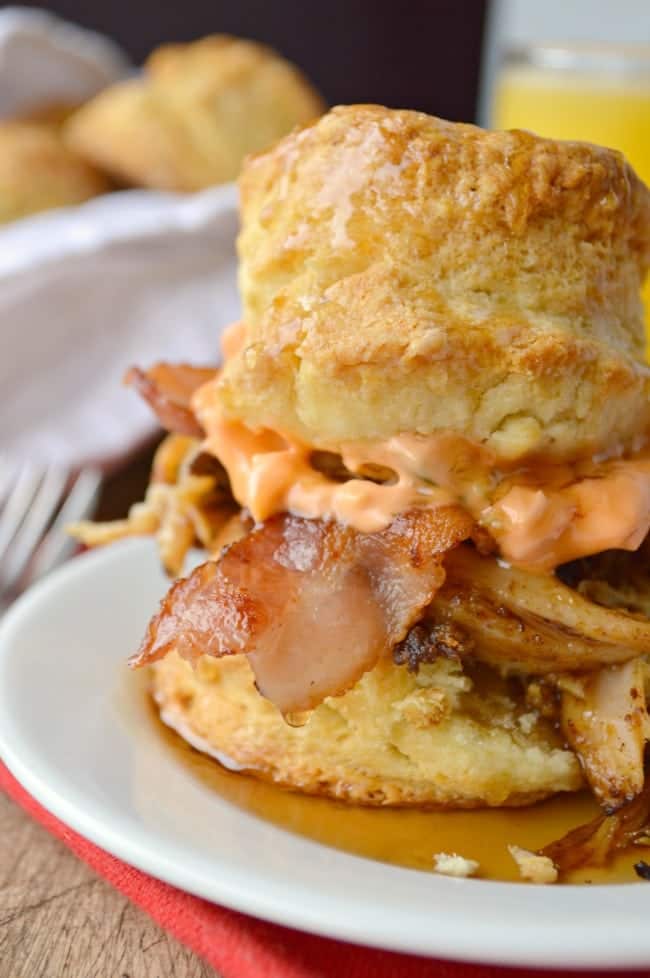 Pulled Pork Breakfast Biscuits