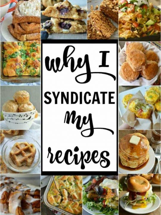 Why I Syndicate My Recipes