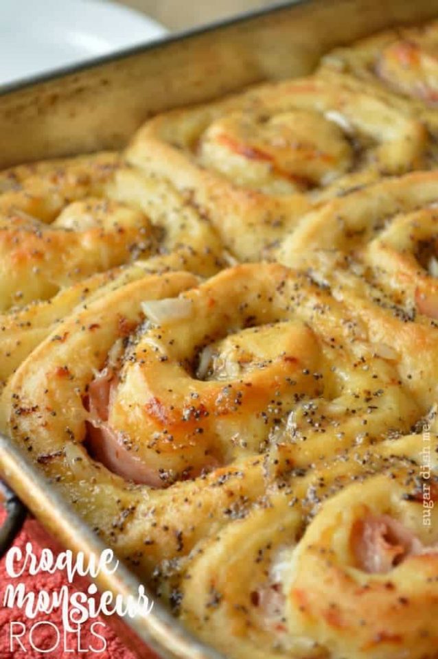 Baked Honey Mustard Ham Sandwiches Sugar Dish Me