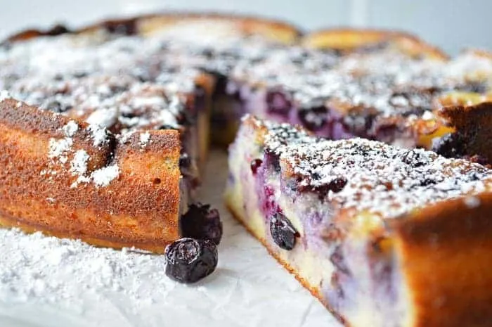 Sliced Blueberry Breakfast cake