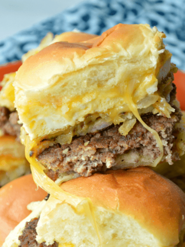 Cheesy Hash Brown Breakfast Sliders