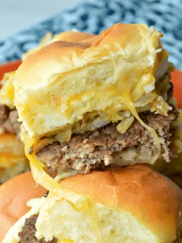 Cheesy Hash Brown Breakfast Sliders