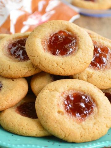 Peanut Butter and Jelly Thumbprint Cookies