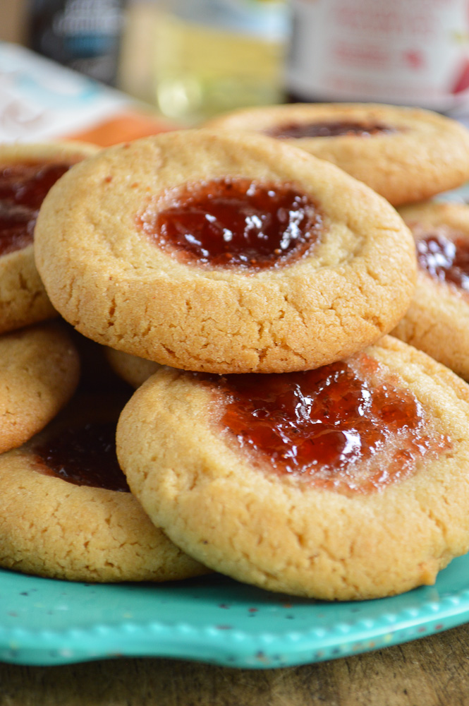 Peanut Butter Jelly Thumbprint Cookies