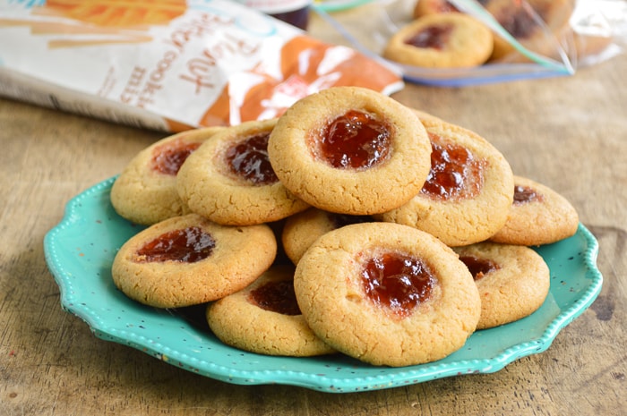 Peanut Butter and jelly thumbprint Cookies