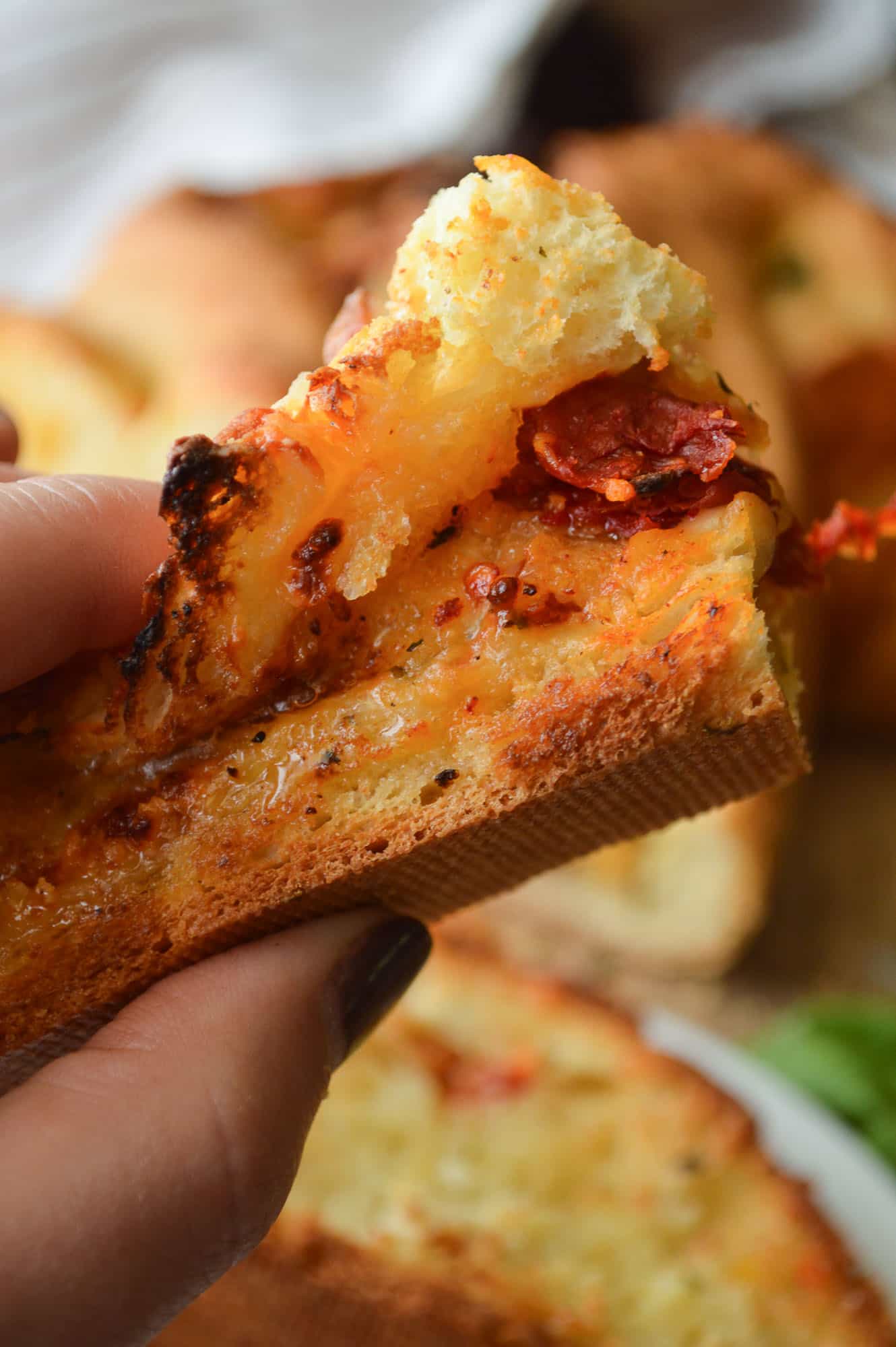 Easy Cheesy Italian Bread Toasted