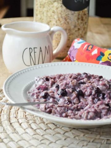 Blueberries and Cream Oatmeal Recipe
