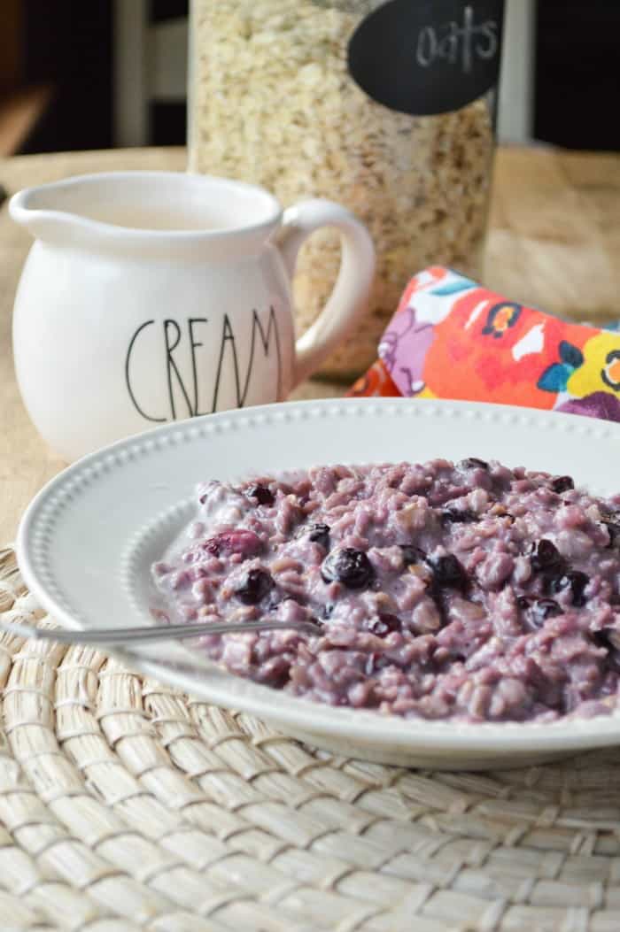 Blueberries and Cream Oatmeal Recipe