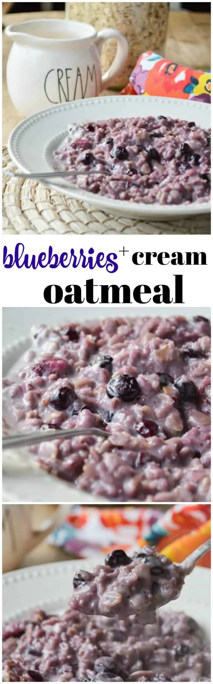 Blueberries and Cream Oatmeal