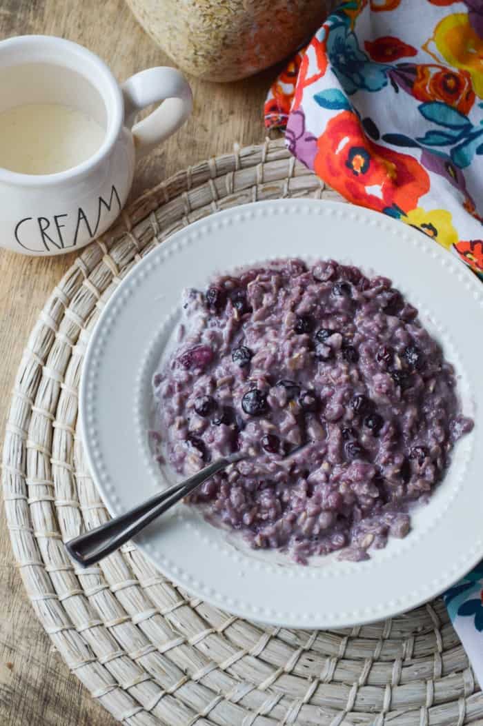 Blueberries and Cream Oatmeal Recipe