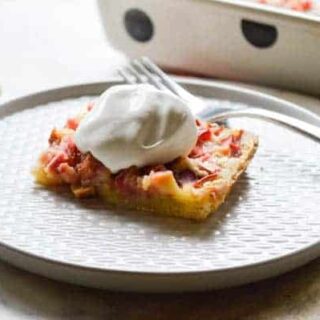 Easy Go Anywhere Rhubarb Squares