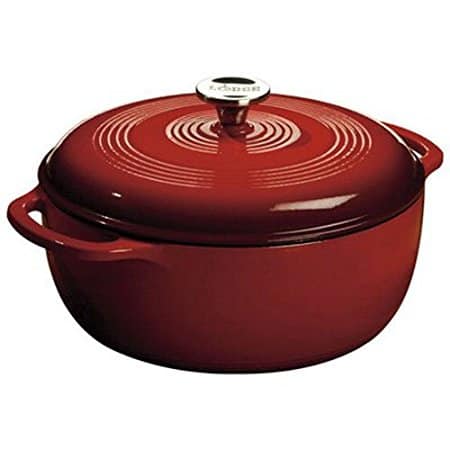 Lodge EC6D43 Enameled Cast Iron Dutch Oven, 6-Quart, Island Spice Red