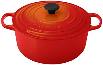 Le Creuset Signature Enameled Cast-Iron 7-1/4-Quart Round French (Dutch) Oven, Flame