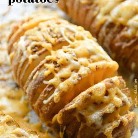 Chili Spiced Cheesy Hasselback Potatoes