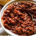 Chili made for topping Hot Dogs and Hamburgers