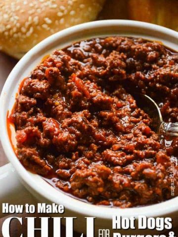 Chili made for topping Hot Dogs and Hamburgers