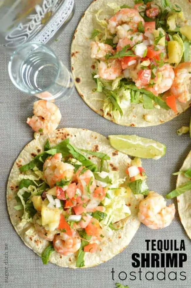 Tequila Shrimp Tostadas