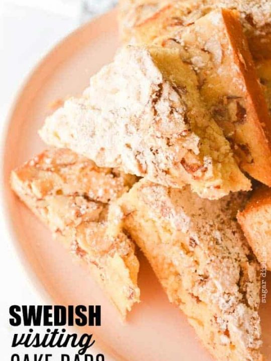 Swedish Visiting cake Bars are buttery goodness with a hint of almond!